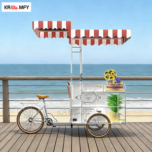 Chariot de vente ambulante pour crème glacée, boissons chaudes et aliments, avec congélateur à poussée libre - Product Image 6