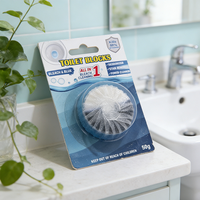 Bloc désodorisant WC longue durée 50g, formule au javel, élimination des taches pour l'entretien des toilettes domestiques