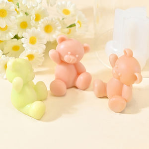 DM1086 3D Goodbye Little Bear vela moldes DIY cumpleaños sombrero oso resina <span class=keywords><strong>Chocolate</strong></span> hornear silicona <span class=keywords><strong>molde</strong></span> <span class=keywords><strong>para</strong></span> decoración del hogar - Product Image 5