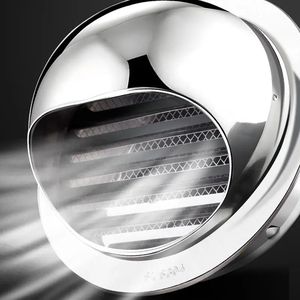 Grille <span class=keywords><strong>d</strong></span>'échappement ronde en acier inoxydable à prix compétitif sortie <span class=keywords><strong>d</strong></span>'aération murale hotte de sécheuse <span class=keywords><strong>extracteur</strong></span> externe - Product Image 2