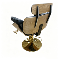 Fauteuil de Barbier Moderne Rétro avec Pompe Hydraulique, Conception Robuste pour Salon de Coiffure, Chaise de Barbier