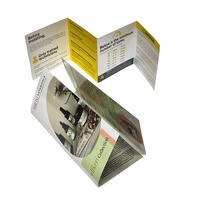 Service d'impression OEM A1 A2 A3 A4 A5 A6 Manuel de pliage personnalisé Dépliants 2 3 4 plis Dépliant Brochure à trois volets pour les entreprises