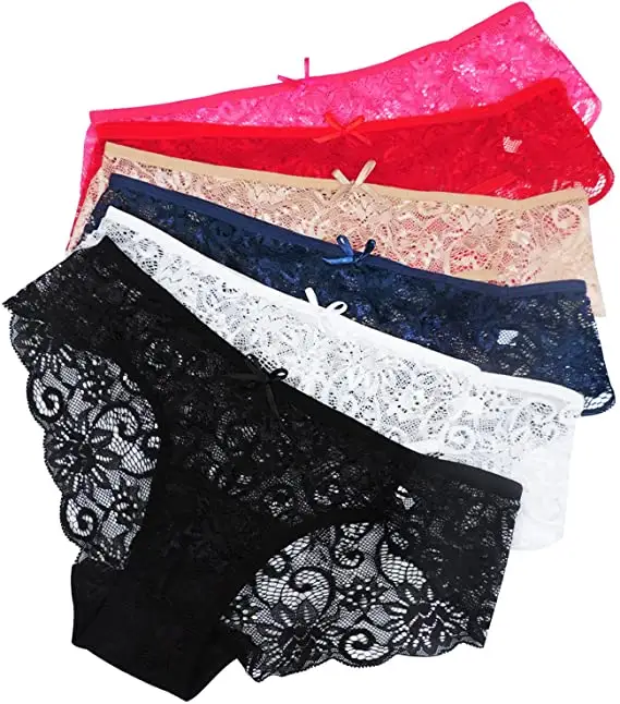 Sexy Women Lace Panties Ultra Thin Mid-rise Soft Women Brief Hollow Transparent Underwear