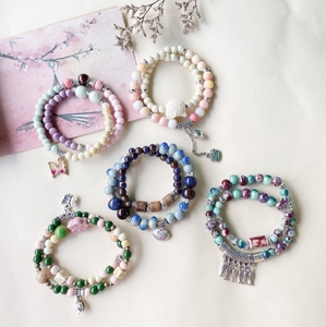 สร้อยข้อมือ Maneki-<span class=keywords><strong>neki</strong></span> สไตล์ชนเผ่าน่ารักทำจากเซรามิก Jingdezhen - Product Image 1