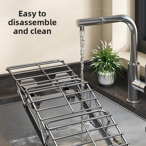 Étagère de <span class=keywords><strong>rangement</strong></span> alimentaire pliable à trois niveaux à ventouse murale pour <span class=keywords><strong>cuisine</strong></span>, support multifonctionnel pour assiettes - Product Image 3