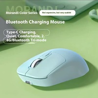 Souris optique sans fil pour ordinateur portable à double mode Souris sans fil portable silencieuse 2.4G Souris sans fil 10M Souris ergonomique muette Tablette