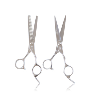 Ciseaux à cheveux professionnels MJ de 6 pouces de haute qualité, coupe droite, coupe fine, kit d'outils de coupe de cheveux pour <span class=keywords><strong>barbier</strong></span> familial - Product Image 1