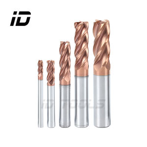 Wholesale OEM/ODM 4 Flutes Tungsten Carbide Endmill Corner Radius Unequal Spiral Unbalanced 45 Helix HRC55 AlTin Coated - Product Image 1