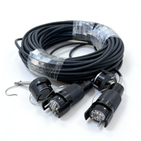 Adaptateur de câble automobile en laiton et ABS étanche pour extérieur, prix usine CYGT, YZC 12 cœurs, assemblages de prises noires femelles