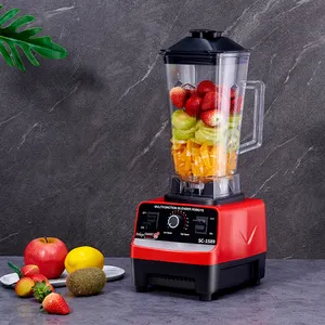 4500W Zilveren Kuif Blender Hoge Snelheid Juicer Mixer Met Motor 7630 En 100% Verse Pc Pot Blender