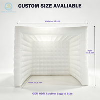 Tenda Gonfiabile Bianca Portatile a Forma di Cubo per Photo Booth, Gazebo Gonfiabile per Eventi e Decorazioni