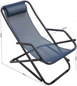 Silla Plegable de Aluminio para Jardín, Tumbona para Camping, Playa, Patio, Ligera - Product Image 5