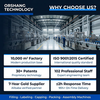 Linea di Produzione Automatica Orshang ad Alta Precisione con 4 Teste e Pompa Magnetica per Riempimento e Tappatura di Olio di Cocco in Vetro/Plastica