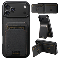 Étui de téléphone SUTENI pour iPhone 18 Pro Max avec support et porte-cartes, texture givrée effet litchi, en similicuir de luxe, compatible 17 16 Plus 15 14 13 12