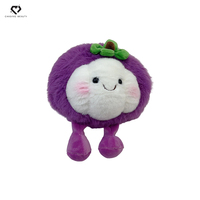 Lot en gros de jouets en peluche aux formes de fruits (Pêche Mangkhut, Durian, Fruit du Dragon), en coton PP, jouets pour machine à attraper les peluches