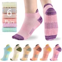 Chaussettes de Pilates personnalisées avec logo pour femmes, respirantes, colorées, antidérapantes, avec grip en silicone, pour barre, hôpital et yoga