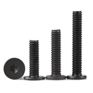 M2 M2.5 M3 M4 M5 M6 M8 Black Zinc Coating 304 Stainless Steel A2 Flush Ultra Thin Low Head Star Drive Torx <b>Flat</b> Head <b>Screws</b> - Product Image 4