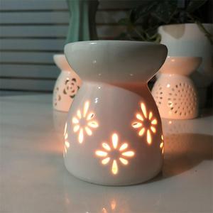 Brûleur à huile en <span class=keywords><strong>céramique</strong></span> blanc, diffuseur de chauffe-cire, porte-bougie, lampe d'aromathérapie, four à huiles essentielles, saint-valentin, décoration de la maison - Product Image 1