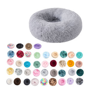 Toweyfe bellek köpük yumuşak rahat peluş çörek Pet yatak lüks katı kabarık yuvarlak köpek yatağı Farx kürk kediler için ev Cama para Perro - Product Image 3
