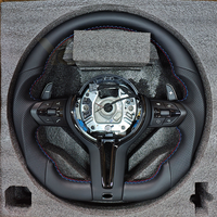 Volant sport M avec insert noir et fond plat pour BMW Série 3 E90 E91 E92 E93 X5 E70 E71 X6 E72 E84 E89 E88