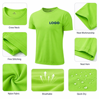 T-shirt de performance à séchage rapide, logo personnalisé, évacuation de l'humidité, tee-shirt athlétique, vente en gros, vêtements de travail d'équipe, OEM