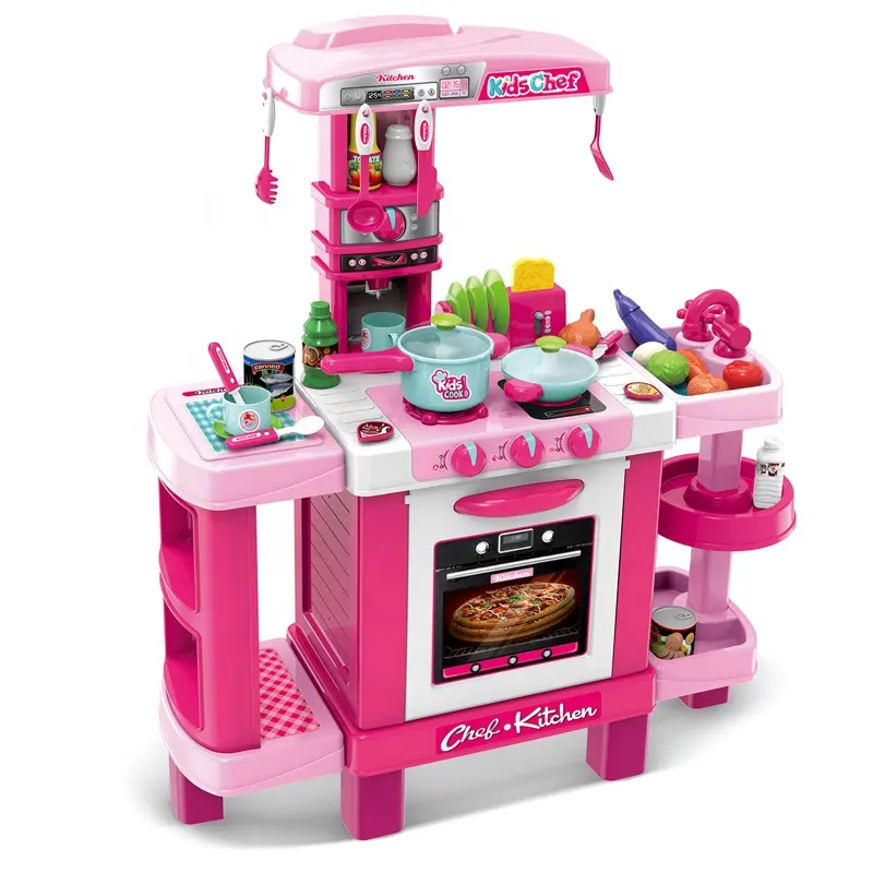 Mainan Edukasi Lucu Anak Perempuan, Set Mainan Dapur Sentuhan Plastik Rumah Bermain Anak Perempuan