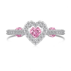 Dylam Special Design Fine Fashion Jewellery S925 <b>Silver</b> Rhodium Plated <b>Eternity</b> Band 5A Zirconia Heart Promise Engagement <b>Ring</b> - Product Image 1