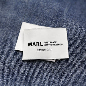 Miếng Dán Nhãn Damask Thương Hiệu Tùy Chỉnh Chất Lượng Cao Miếng Dán Nhãn Vải <span class=keywords><strong>Cotton</strong></span> Hữu Cơ Nhãn Dệt Satin Cho Hàng May Mặc - Product Image 5