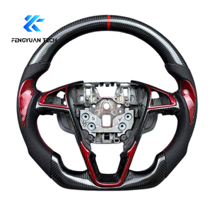 พวงมาลัยคาร์บอนไฟเบอร์ฟอร์จพื้นแบนออกแบบได้ตามต้องการสำหรับ <span class=keywords><strong>Ford</strong></span> Fiesta EcoSport <span class=keywords><strong>Mk7</strong></span> <span class=keywords><strong>Mk7</strong></span>.5 ST 180 Mk6 Mk8 Mk5 2013 2014 2006 - Product Image 1