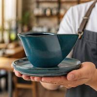 Ensemble tasse à café et soucoupe en céramique personnalisé avec logo MSH pour l'Aïd al-Adha, tasse à expresso à marque privée, fournitures hôtelières Horeca
