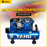 Compresseur d'air portable industriel TAHU à entraînement par courroie 120L 4000W 5.5HP 380V Moteur et pompe lubrifiés 0.6/8-120L