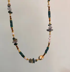 Latest Design Spring Jewelry Bohemian Handmade Women Shell Colorful Boho Glass Seed Bead Necklace