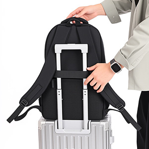 Men's Water Resistant Laptop <b>Backpack</b> <b>Large</b> Capacity Business Travel Solid Color Shoulder Straps Spring 2026 - Product Image 4