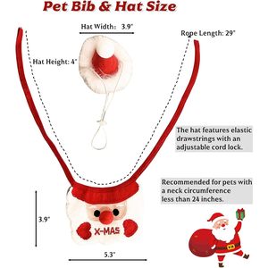 Lindo Conjunto de Disfraz Navideño para Mascotas, Pañuelo, Babero y Gorro para Gatos y Perros Pequeños, Atuendo Navideño para Fiestas, Decoración Festiva - Product Image 2