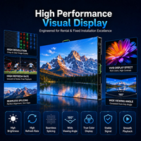 P2.976 Location de vidéo LED Affichage polychrome d'intérieur personnalisé pour la présentation éducative de spectacle sur scène