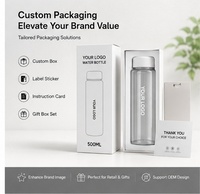 Bouteille d'eau Tritan 500 ml avec logo personnalisé, sans BPA, anti-fuite, pour le sport et les voyages, fabricant OEM