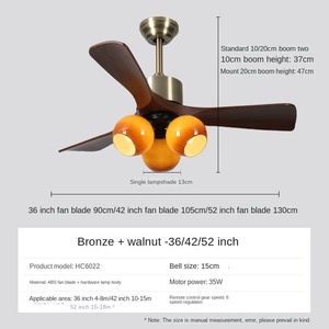 Ventilador de techo decorativo de lujo de 220V con control de cremallera ligera Fuente de alimentación de gas USB Ahorro de energía económico para uso doméstico - Product Image 3