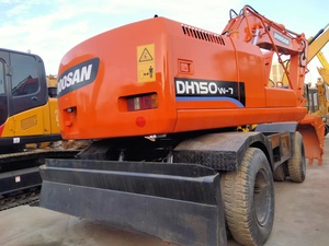 Excavadora de ruedas usada Doosan DH150w-7 de 15 toneladas, con certificación CE, alto rendimiento y garantía de calidad. - Product Image 5