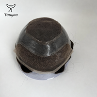 Nouvelle perruque en dentelle suisse Hollywood pour hommes, base entièrement en dentelle, contour en PU de deux pouces, fournitures de salon, commande en gros