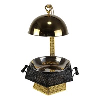 Hotel-Hochzeits-Goldener Speisenwärmer, Chafing Dish aus Edelstahl, Edles Restaurant-Party-Chafing-Geschirr, Buffet-Set für Catering, 8L