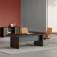 Style nordique 20 personnes en forme de bateau combinaison de prise gratuite de luxe de grande table de conférence avec des chaises ensemble 4 boîte de gestion