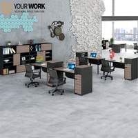 Comptoir de bureau moderne 1 place Mobilier de poste de travail de style simple pour le bureau du PDG