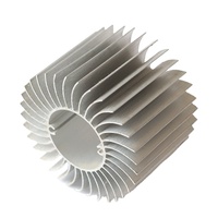 Pièces de lampe LED personnalisées CNC, série 6000, radiateur creux en alliage d'aluminium, dissipateur de chaleur circulaire avec une tolérance de 1%