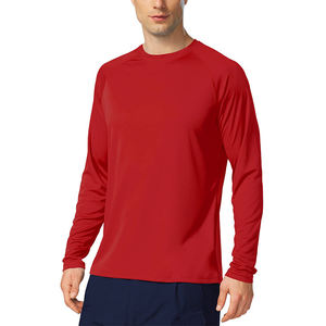 Vente en gros de chemises de protection solaire UPF 50+ à séchage rapide, à col zippé, à manches longues, pour hommes, sports d'été, activités de plein air, personnalisables - Product Image 4