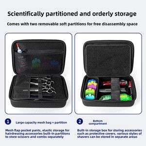 Étui de transport pour tondeuses à cheveux et accessoires en matériau EVA compatible avec les modèles <span class=keywords><strong>Hatteker</strong></span>/Oneisal/Wahl 5-Star/Andis - Product Image 3