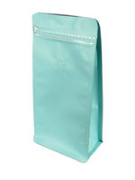 Sacs d'emballage en plastique épais à fond carré, 12 oz, pour café, personnalisables, avec fermeture éclair – Vente chaude