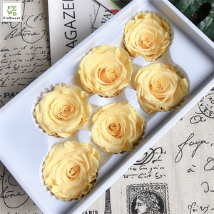 Commercio all'ingrosso 6 centimetri di Grado B Naturale Reale Freschi Conservati Secchi Rosa Testa Fiori Per Il FAI DA TE Decorazione di Cerimonia Nuziale - Product Image 2