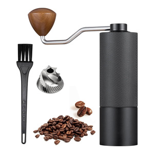 Moulin à café manuel portable, mini moulin à expresso domestique de grande capacité, corps en alliage d'aluminium, meule en acier inoxydable 420, noyau CNC - Product Image 1