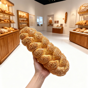 42cm Large Plastic Crafts Fried Dough Twists Shaped Plait Bread Crispy Honey Shell Whole Wheat Toast Peanut Crushed Plastic - Product Image 5