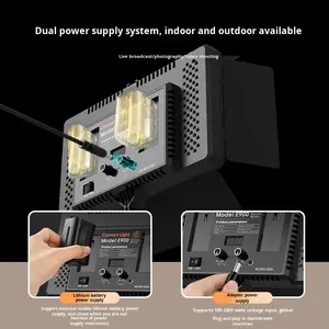 Panneau LED portable en aluminium <span class=keywords><strong>de</strong></span> qualité supérieure pour studio, <span class=keywords><strong>photo</strong></span>, vidéo, tournage en direct et éclairage photographique - Product Image 4